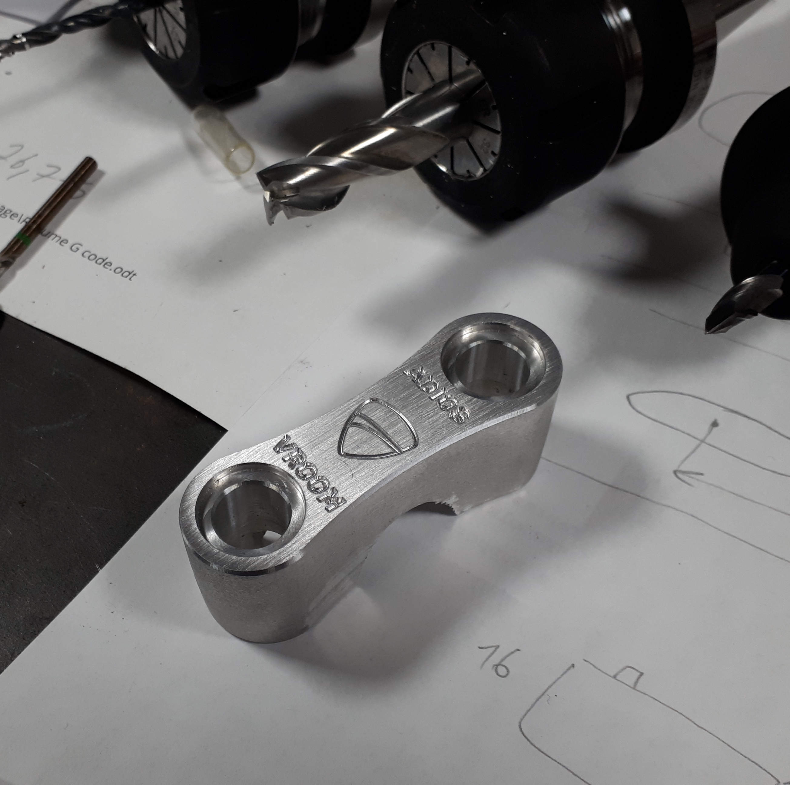Custom motorcycle handlebar button